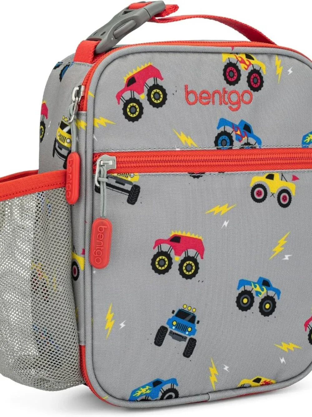 Bentgo Kids Insulated Lunch Tote Trucks Water Resistant Reusable Lunch Bag